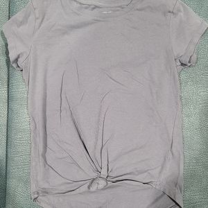 Abercromie blue/grey tie knot soft AF shirt